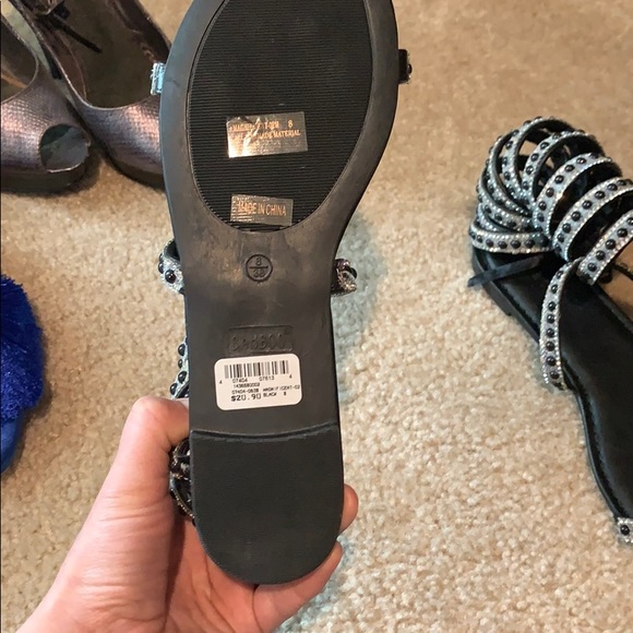 Black Lace Up Sandals - New - Picture 3 of 3